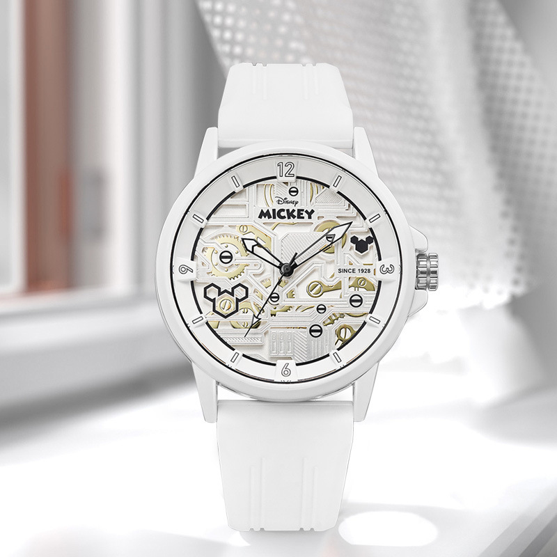 迪士尼指针式男生手表高中学生表米奇机械风时尚运动石英电子手表
