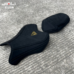 加厚配件升级翻毛皮座套 适用于凯旋756RS摩托车坐垫套改装