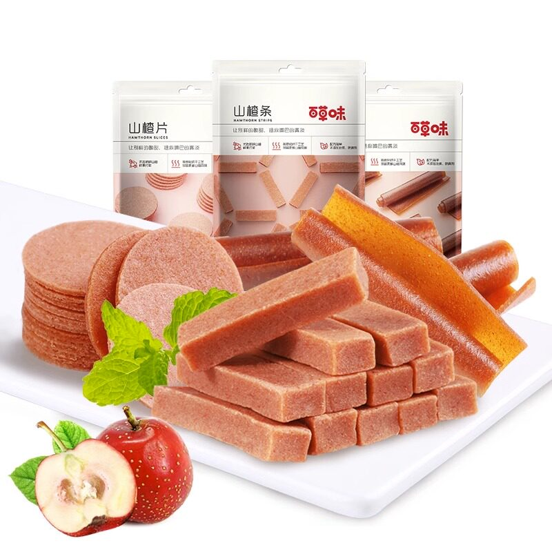 百草味山楂条228g山楂片干果丹皮片条糕果脯蜜饯休闲零食散装