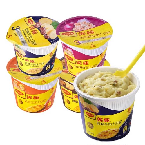 美极土豆泥12盒装即食冲泡速溶土豆泥健身代餐饱腹