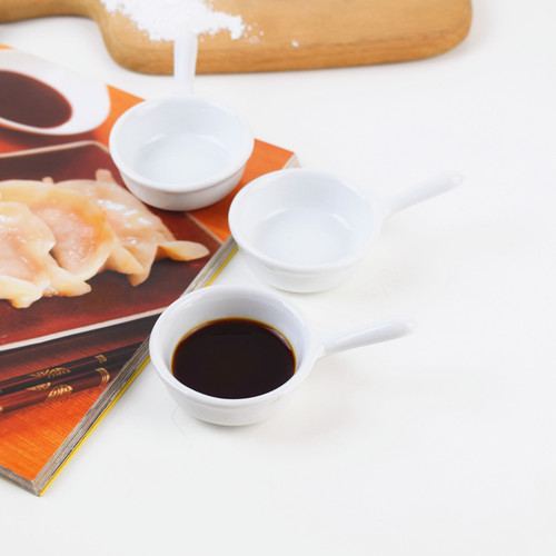 创意带手柄陶瓷小吃碟子调味碟酱料碟蘸料碟日式料理碟烘焙碟烤箱