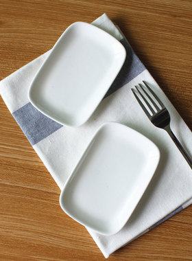 5.5英寸白色陶瓷餐巾碟 毛巾碟肥皂碟 酒店碟小吃碟凉菜碟 面巾碟