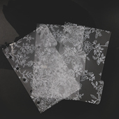 侧耳朵原创自制活页手帐装 花影素描 饰页手工DIY分隔页索引A7