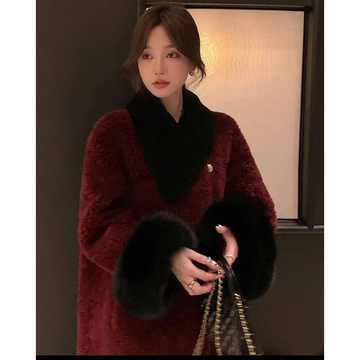 2025新款显瘦私人心动长款大衣外套女冬季PC1013