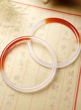 鸿运气质镯子粉色手多样性少女时尚当头发美人镯玉髓女温柔古风女