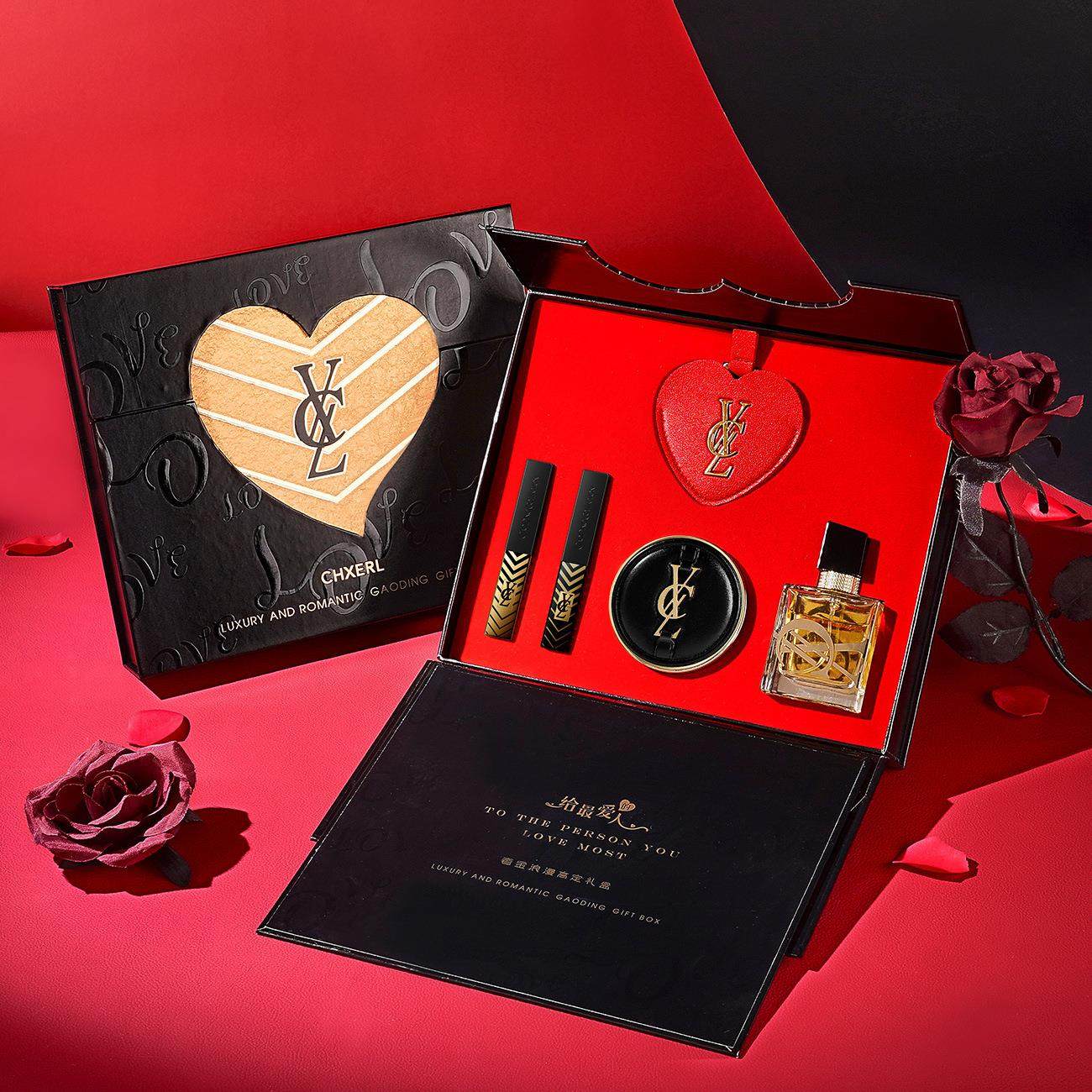奢金浪漫香水礼盒情人节送女朋友老婆高档彩妆套装美妆礼盒