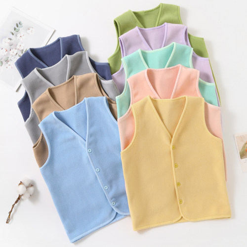 儿童保暖马甲双面绒秋冬春款