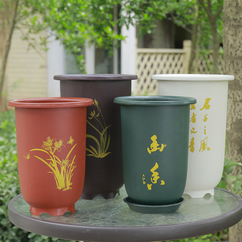 兰花专用花盆简约仿紫砂