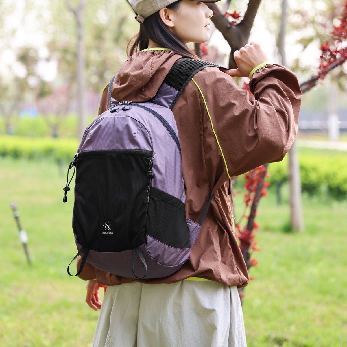杉木山装新款户外折叠双肩背包男女轻便收纳防水徒步旅行登山背包
