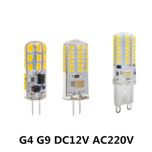 G4G9硅胶led灯泡12v水晶插泡220v