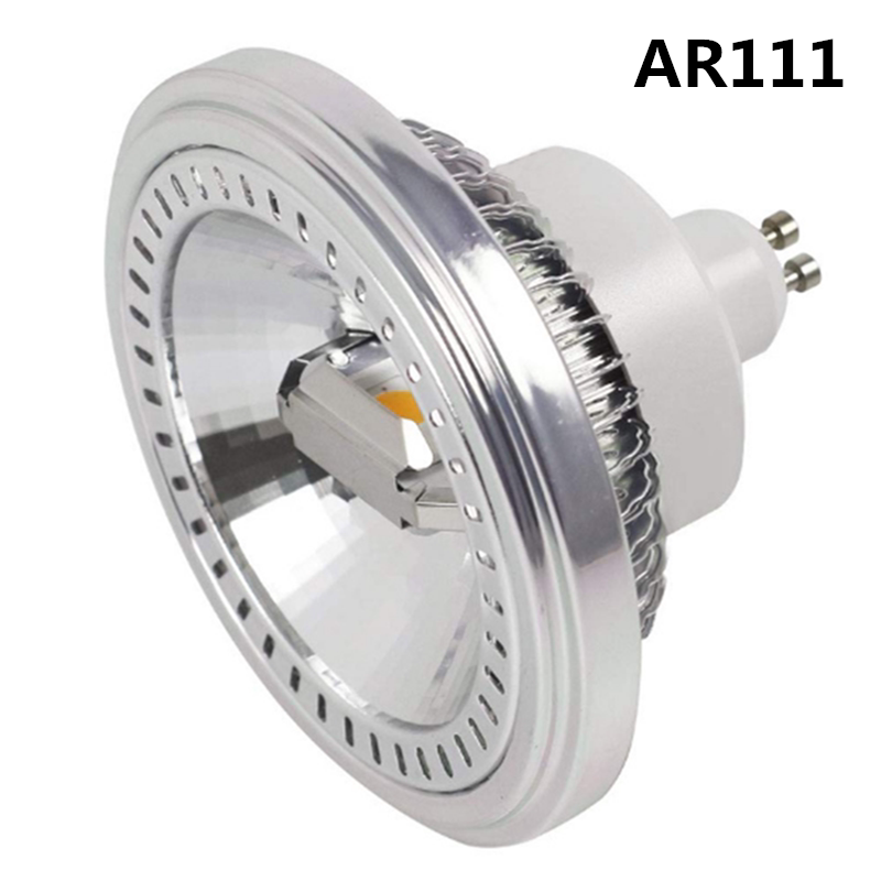 铝壳AR111射灯GU10 G53灯头12W15W防眩目豆胆灯可调光格栅COB灯杯