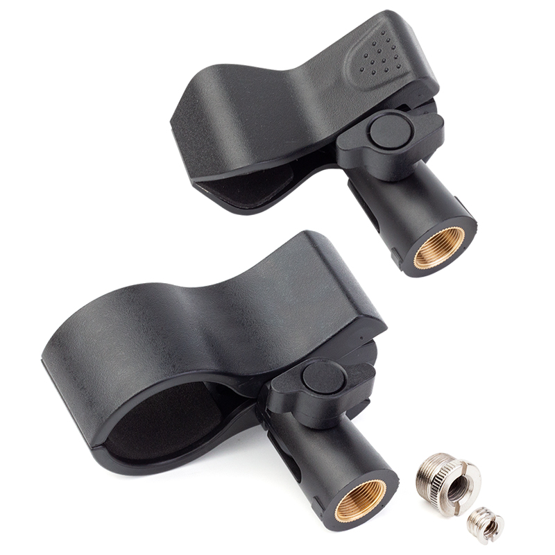 话筒支架专用夹子有线无线手持麦克风固定夹头吹风机用大号弹簧夹