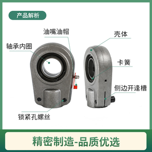 K90DO注塑机接头前锁扣铰耳 液压油缸耳环关节轴承GK80NK吊耳GIHR