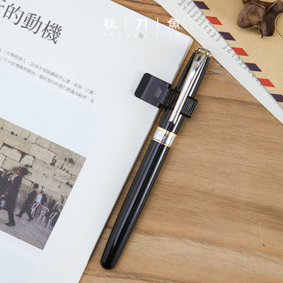 简约手账金属弹簧笔夹票夹