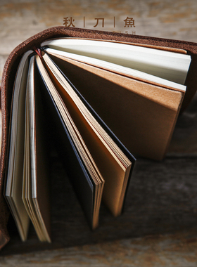 TN手帐日式日记本创意 手帐本活页 旅行笔记本文具复古牛皮本子