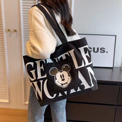 超火大包手提袋妈咪包通勤时尚大容量托特包女新款2025卡通帆布包