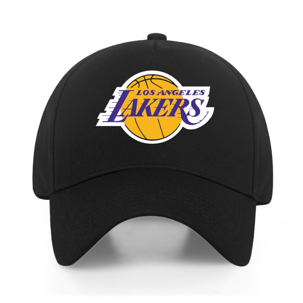 NBA球迷帽篮球硬顶春秋印花队徽男女情侣棒球帽休闲湖人队遮阳帽