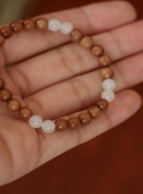 老山檀天然和田玉中式手钏