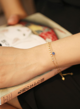 VA珠宝彩宝新品丨星斗垂空系列丨18K金钻石 蓝宝 沙佛莱 手链