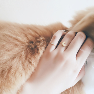 VA珠宝丨小妇人系列 丨月亮 单钻 戒指   特别抽拉款适合所有圈号