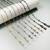 眼镜链女日本钛钢挂脖复古洛丽塔太阳眼睛链条挂绳时尚 男墨镜链子