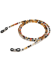 Очки цепи 眼镜配件眼镜链挂链防滑眼镜带老花眼镜绳玳瑁色串珠 口罩链挂绳