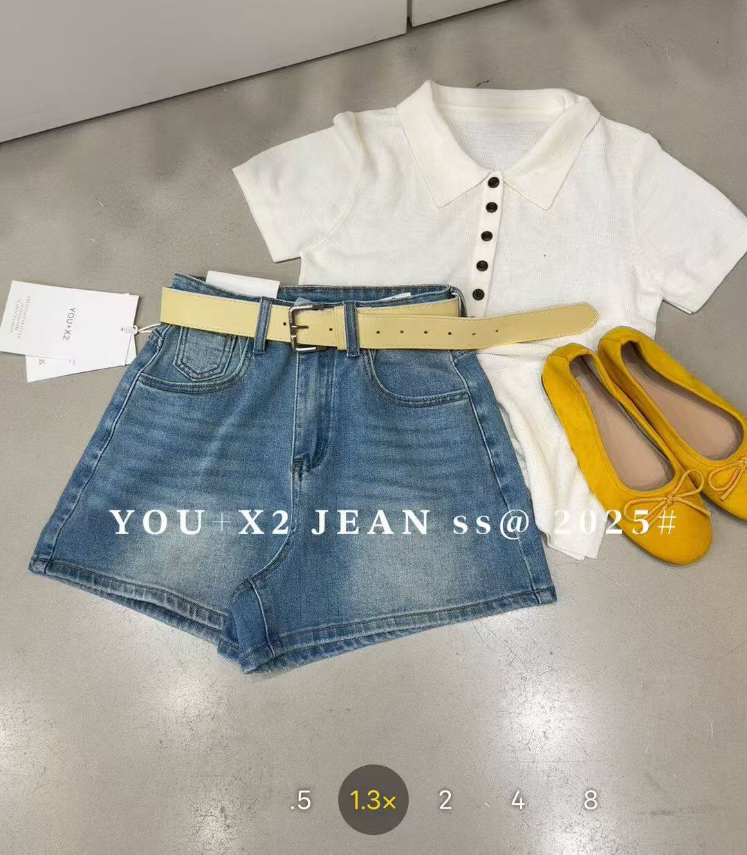 韩版夏季新款休闲简约渐变设计感高腰显瘦百搭三分阔腿牛仔短裤女