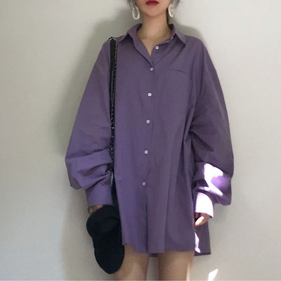 taobao agent Retro sexy purple shirt, bra top, Korean style