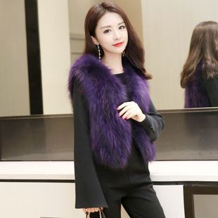 2025新款貉子毛皮草马甲女短款外套坎肩貉子背心修身显瘦冬真皮草