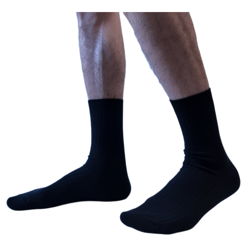 Twunk男士黑色中筒运动休闲袜秋季纯色吸汗防臭黑袜白袜正装袜
