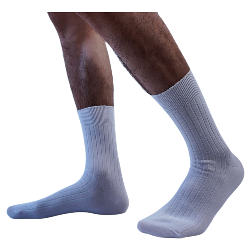 Twunk男士纯棉中筒袜秋季正装休闲袜吸汗防臭透气黑色白色蓝色袜