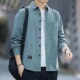 长袖 衬衫 男士 港风休闲全棉衬衣男装 纯棉工装 春秋季 外套 两件装