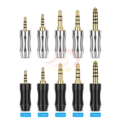 小蛮腰4.4平衡插头黑砖金砖3.5立体四级2.5四级耳机插头AK240 380