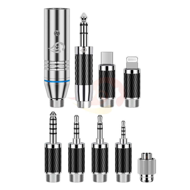 倾音坊泰坦T8/T3自锁可换插头2.5/3.5/4.4C100Type-c/4芯卡侬6.35
