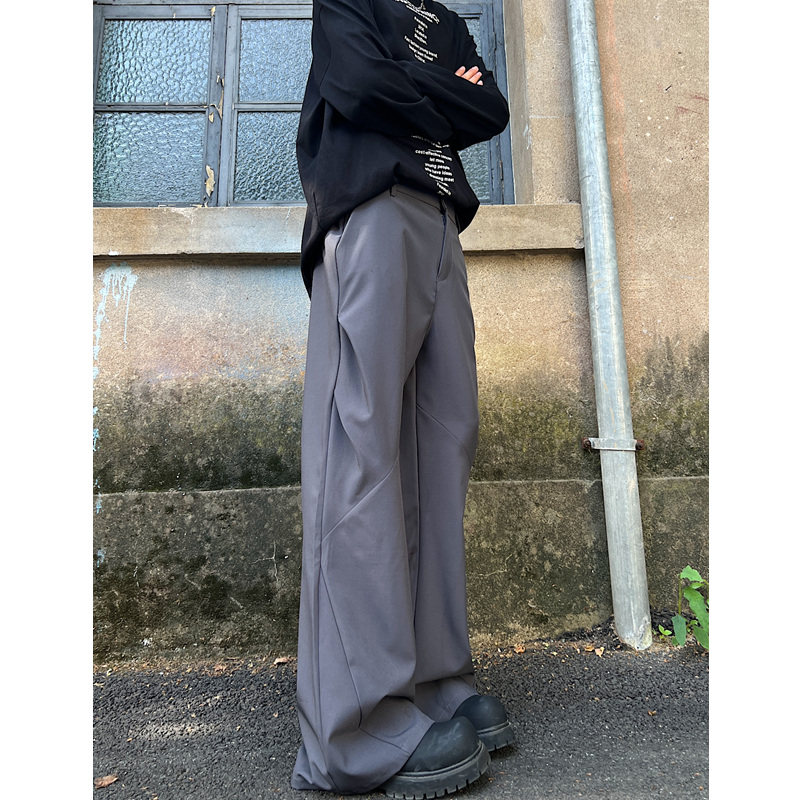 早秋西裤宽松高级感褶皱6616P55控78,男装西裤,星座517-5