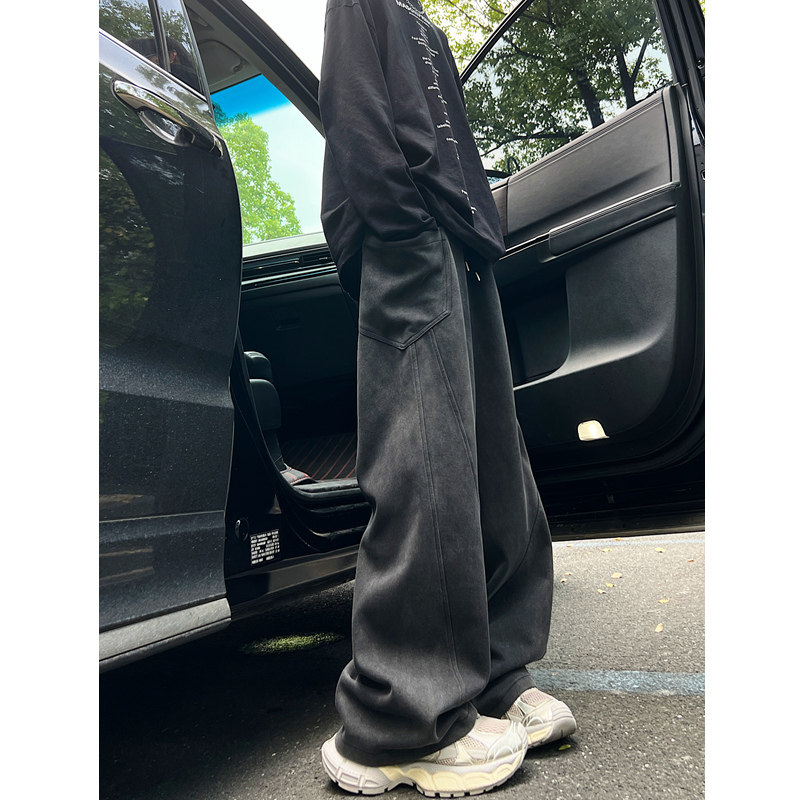 美式男女工艺水洗休闲卫裤阔腿裤6688P65，男装休闲裤，星座517-5