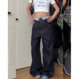 现货春季男女宽松直通牛仔裤丹宁8217p43，男装牛仔裤，星座517-5