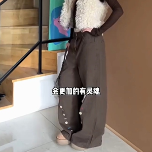 现货 春季男女宽松工装休闲裤8279p55图片