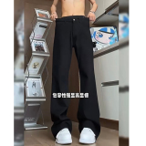 现货直通微喇黑色牛仔裤8550p45，男装牛仔裤，星座517-5