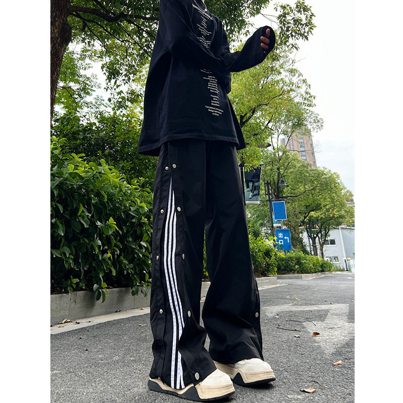秋季新品男女三条杆休闲运动裤防水6018p48,女装休闲裤,星座517-5