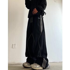 安格拉红秋冬男女机能风工装休闲裤宽松8667p55图片