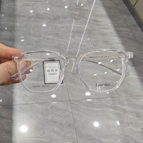 Latemon浪特梦新款眼镜框男女素颜显瘦方框超轻近视眼镜架L83101