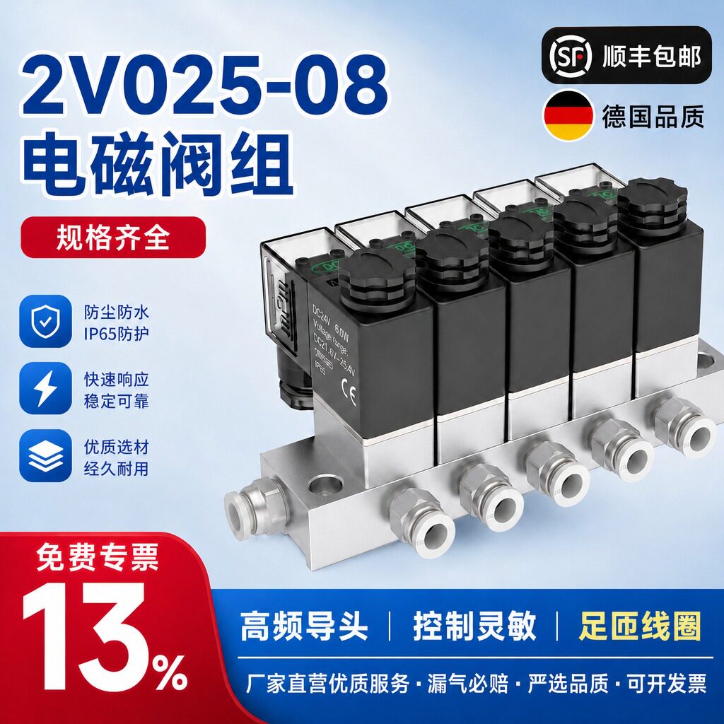 2V025-08电磁控制阀组DC24VAC220