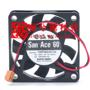 正品 24V SanAce60 6015 变频器散热风扇 109P0624S7D04 全新原装