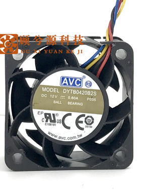 原装 AVC DYTB0420B2S 4020 12v 0.65A 4CM 4线 PWM 温控散热风扇
