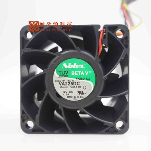 原装NidecVA225DC V35140-57 6038 12V 1.1A 6CM  增压散热风扇