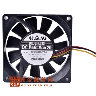 8020 8CM 散热 现货三洋 风扇 变频 109P0848C604 0.08A 原装 48V