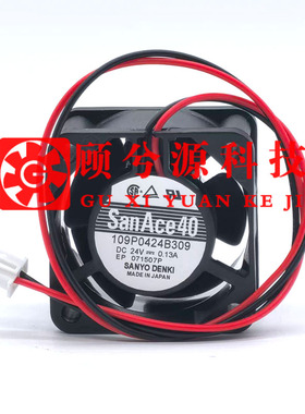 全新原装三洋109P0424B309 4CM4028 0.13A 24V变频器静音散热风扇