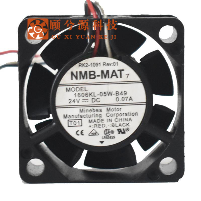 NMB 1606KL-05W-B49 4015 24V 0.07A 4CM 双滚珠 3线  变频器风扇
