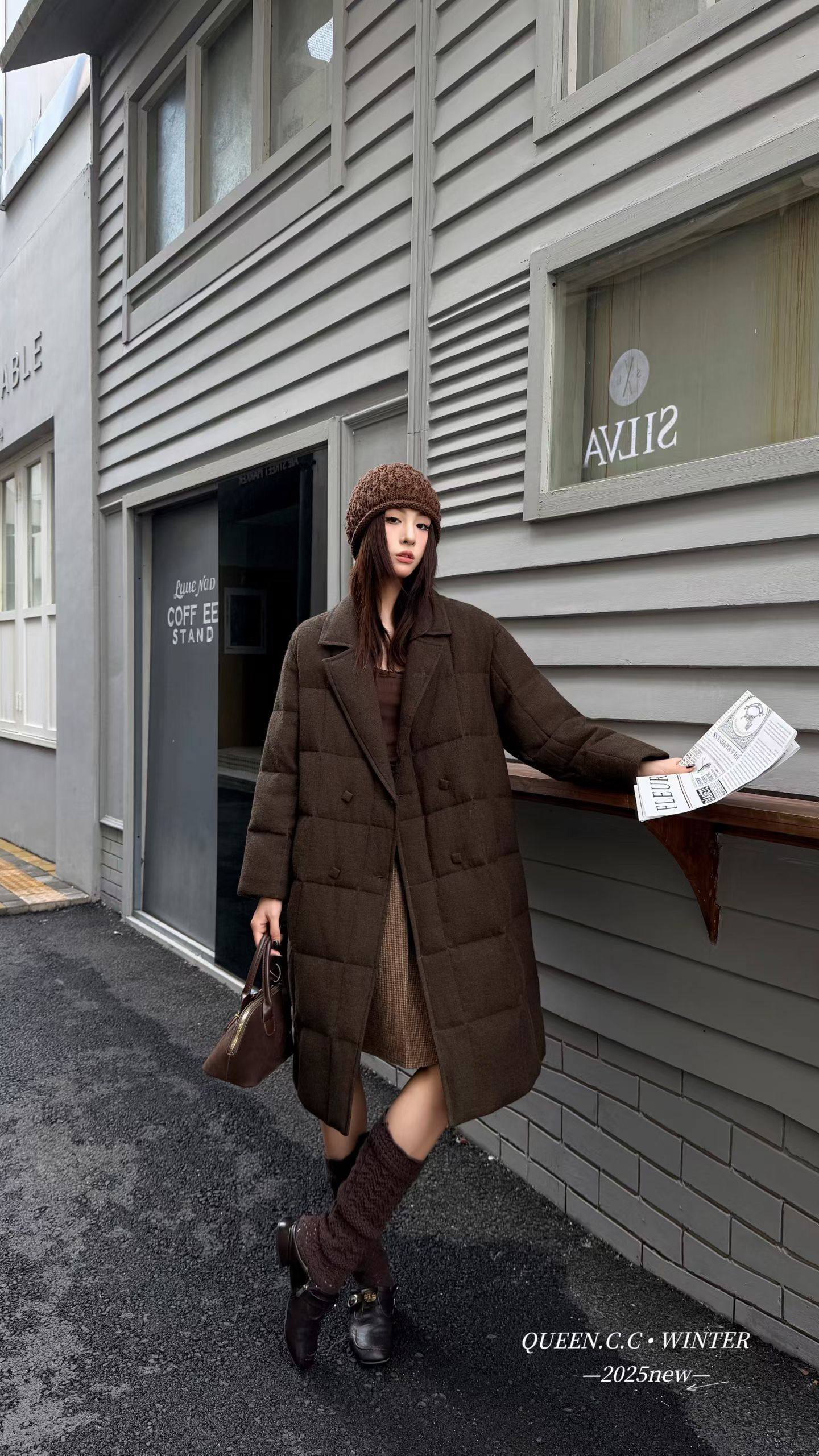 欧洲站2025冬季新款欧货时尚休闲百搭显瘦长款羽绒服女外套